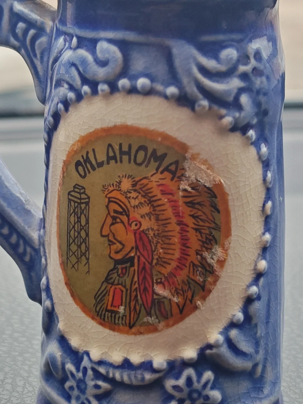 Vintage Beer Stein Salt and Pepper Shakers Oklahoma